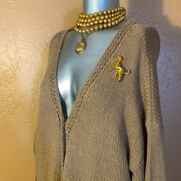 Show Me Your Mumu Chunky Knit Sweater Duster.  Sz M - Picture 3 of 5